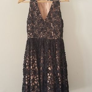 French Connection Lace Fit and Flare Dress